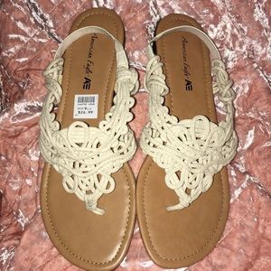 American Eagle Cream Sandals - brand new